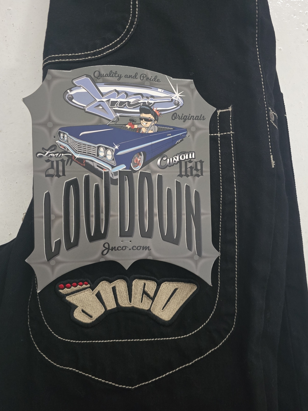 Jnco Black Lowrider Graphic Jeans